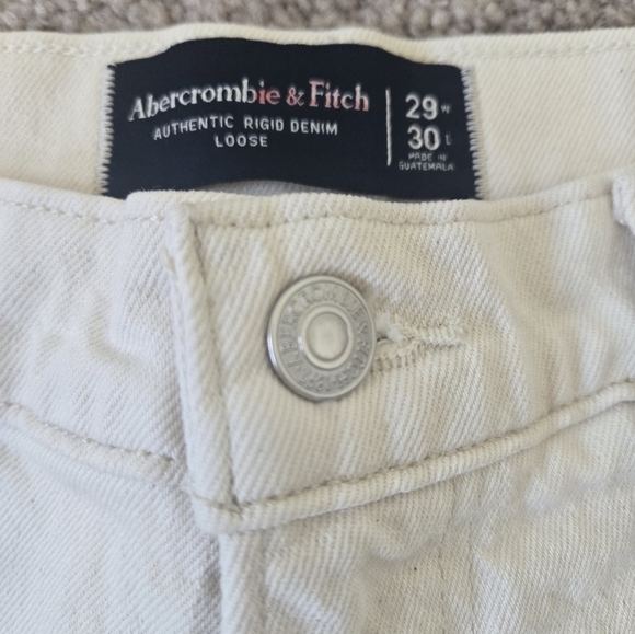 Abercrombie & Fitch Worker Carpenter Rigid Denim Loose Pants size 29×30 … - Picture 11 of 16